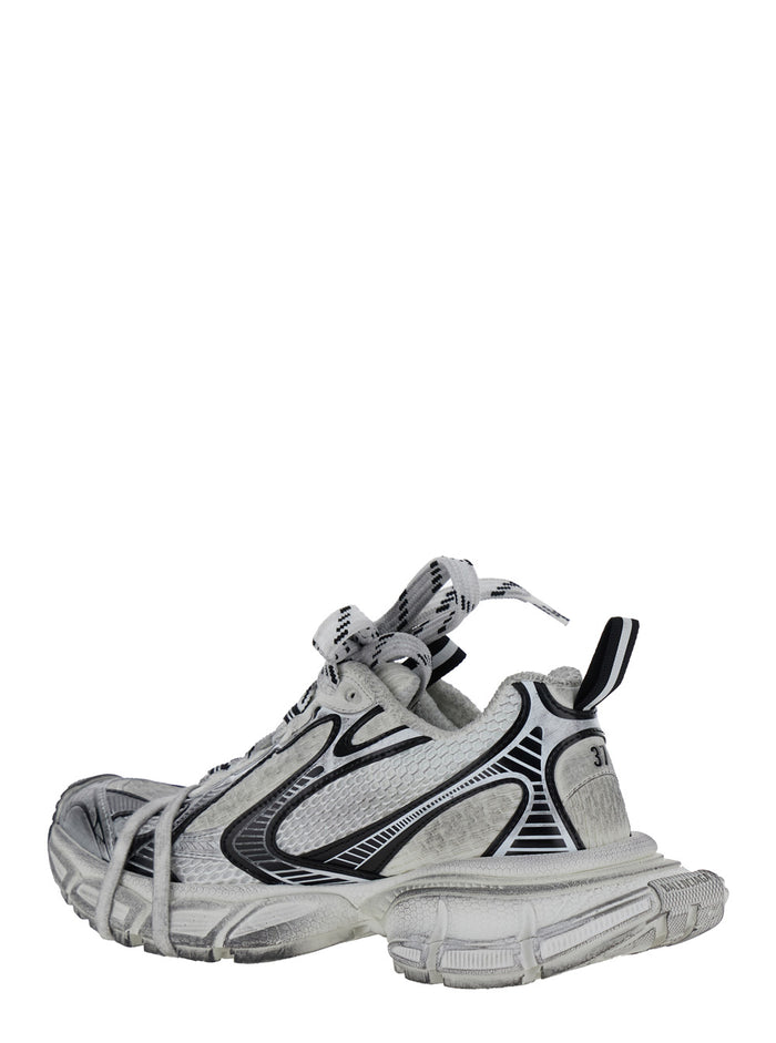 3xl White Low Top Sneakers With Logo Detail Tech Fabric Woman Polyurethane Polyester