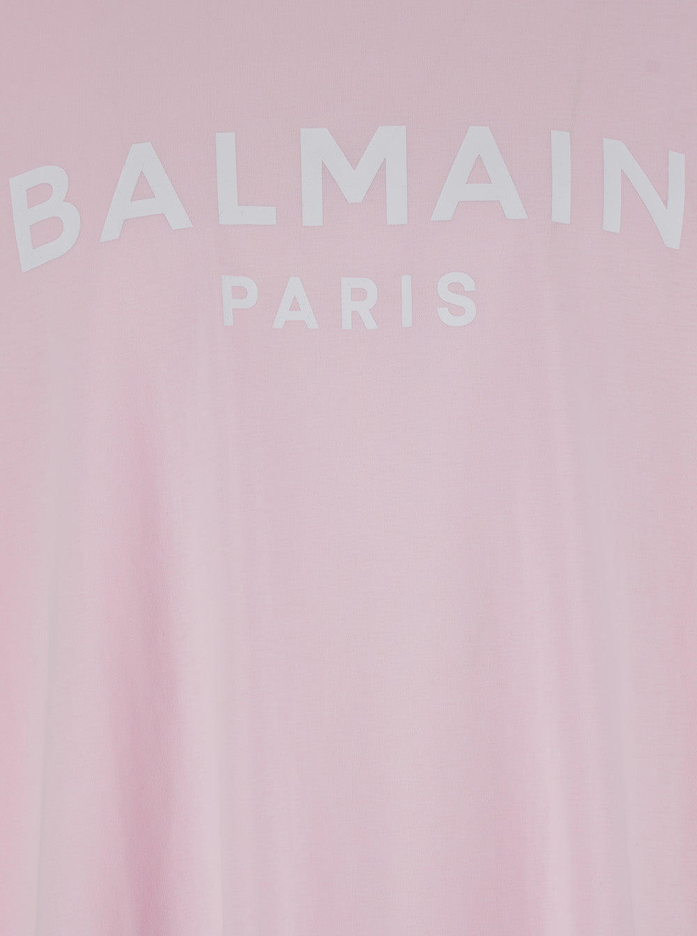 Pink Crewneck T-Shirt With Logo Print Cotton Man Tshirts And Polo Shirts