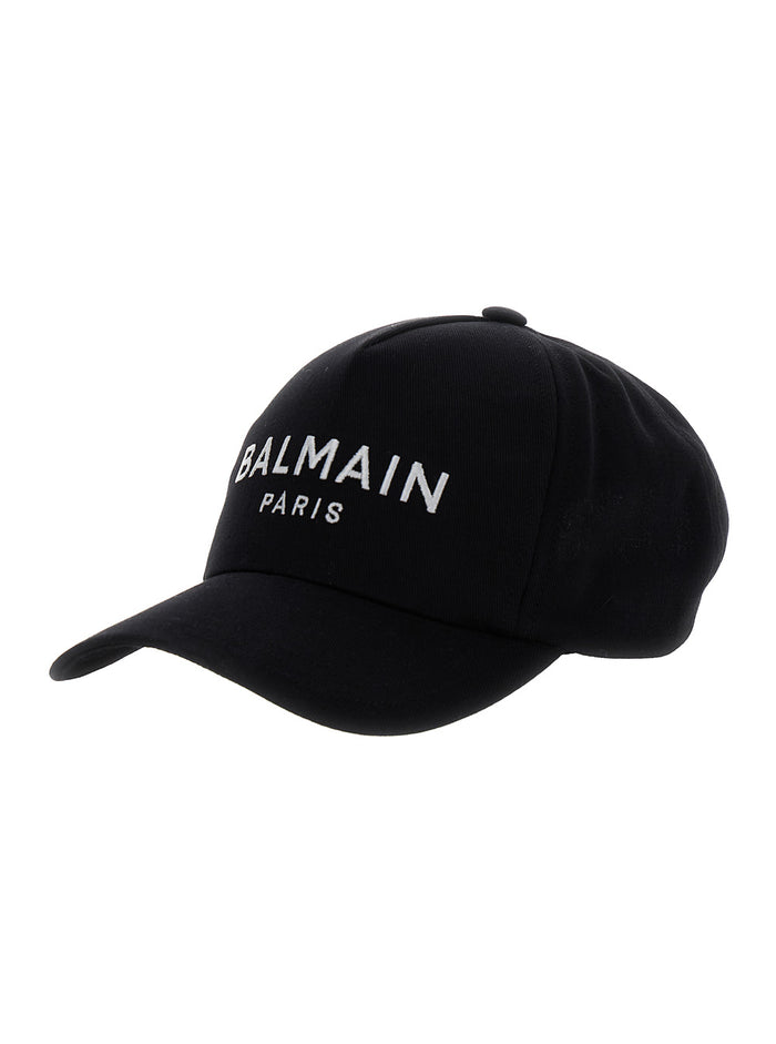Black Baseball Cap With Logo Embroidery Cotton Man Hats And Gloves
