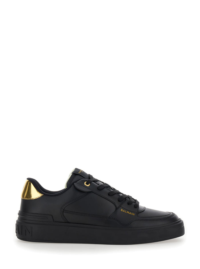 B-Court Flip Sneakers With Logo Lettering Leather Man Black