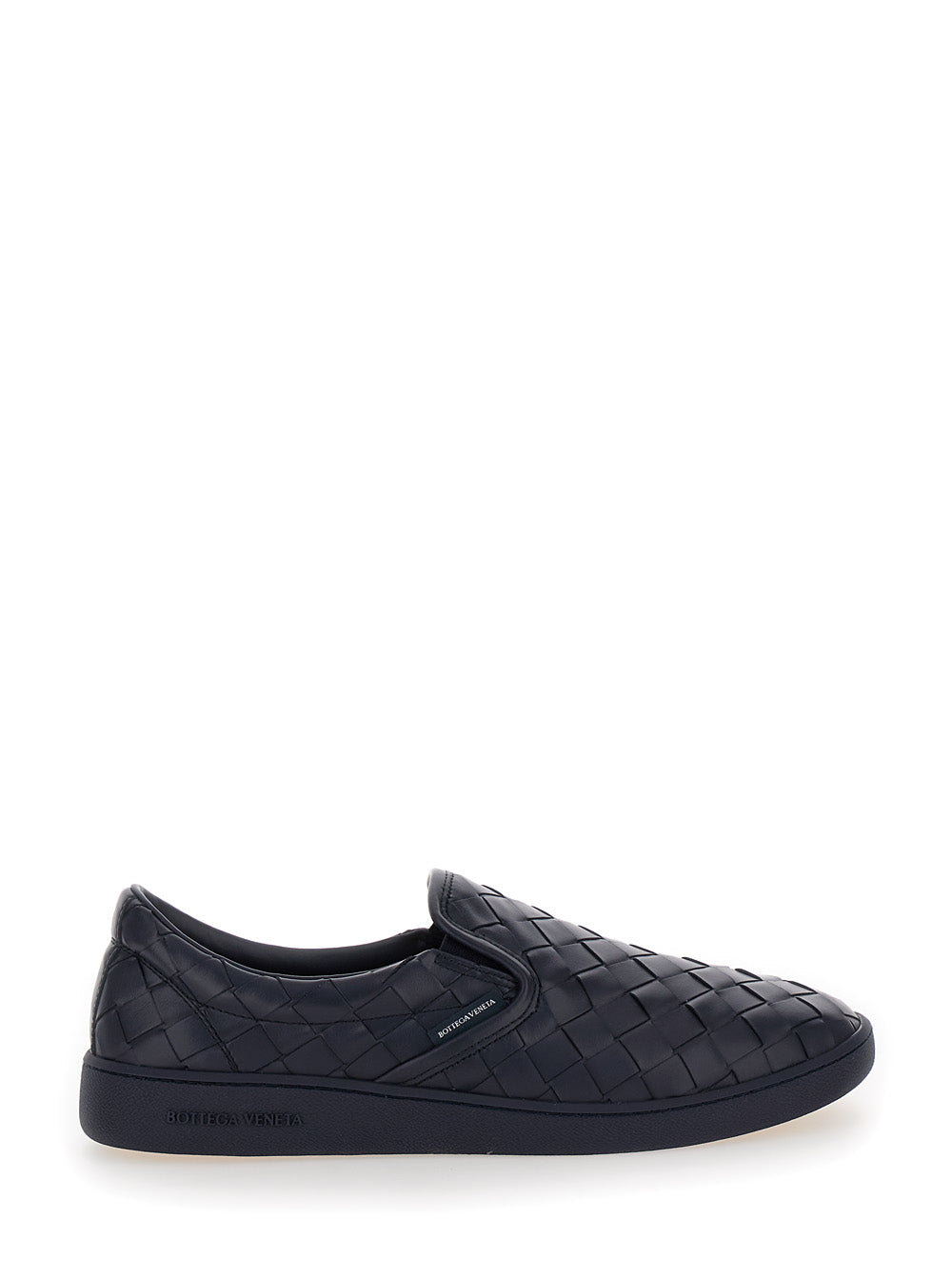 Sawyer Blue Slip-On Sneakers With Logo Detail And Intreccio Motif Leather Man Blu Calf