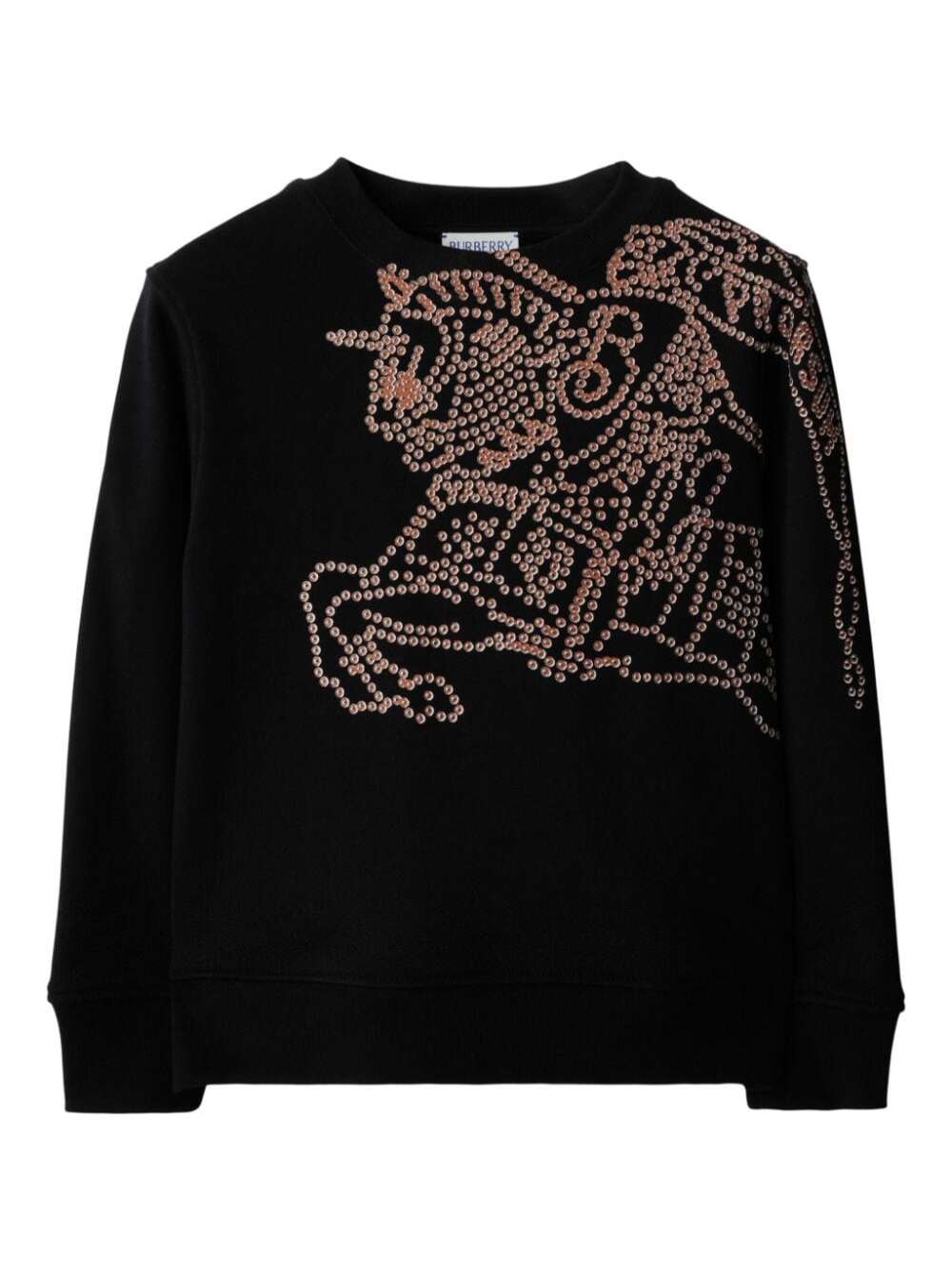 Black Crewneck Sweatshirt With Ekd Logo In Cotton Boy Jersey
