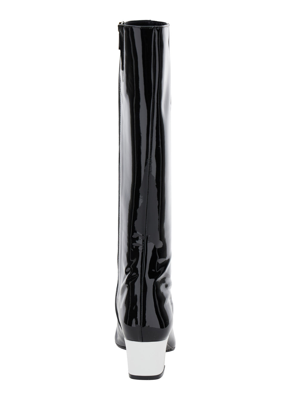 Malaga Black Boots with Contrasting Toe in Patent Leather Woman Calf