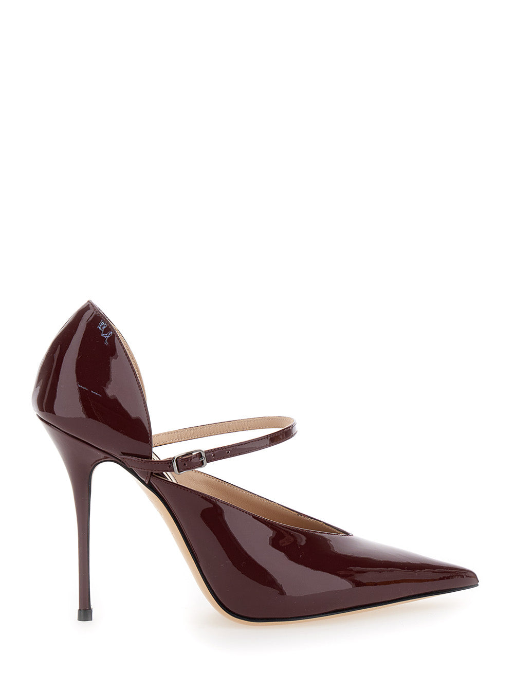 Scarlet Jolly Bordeaux Pumps With Stiletto Heel Patent Leather Woman Calf Heels