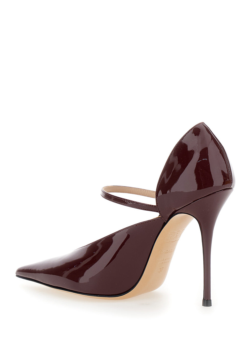Scarlet Jolly Bordeaux Pumps With Stiletto Heel Patent Leather Woman Calf Heels