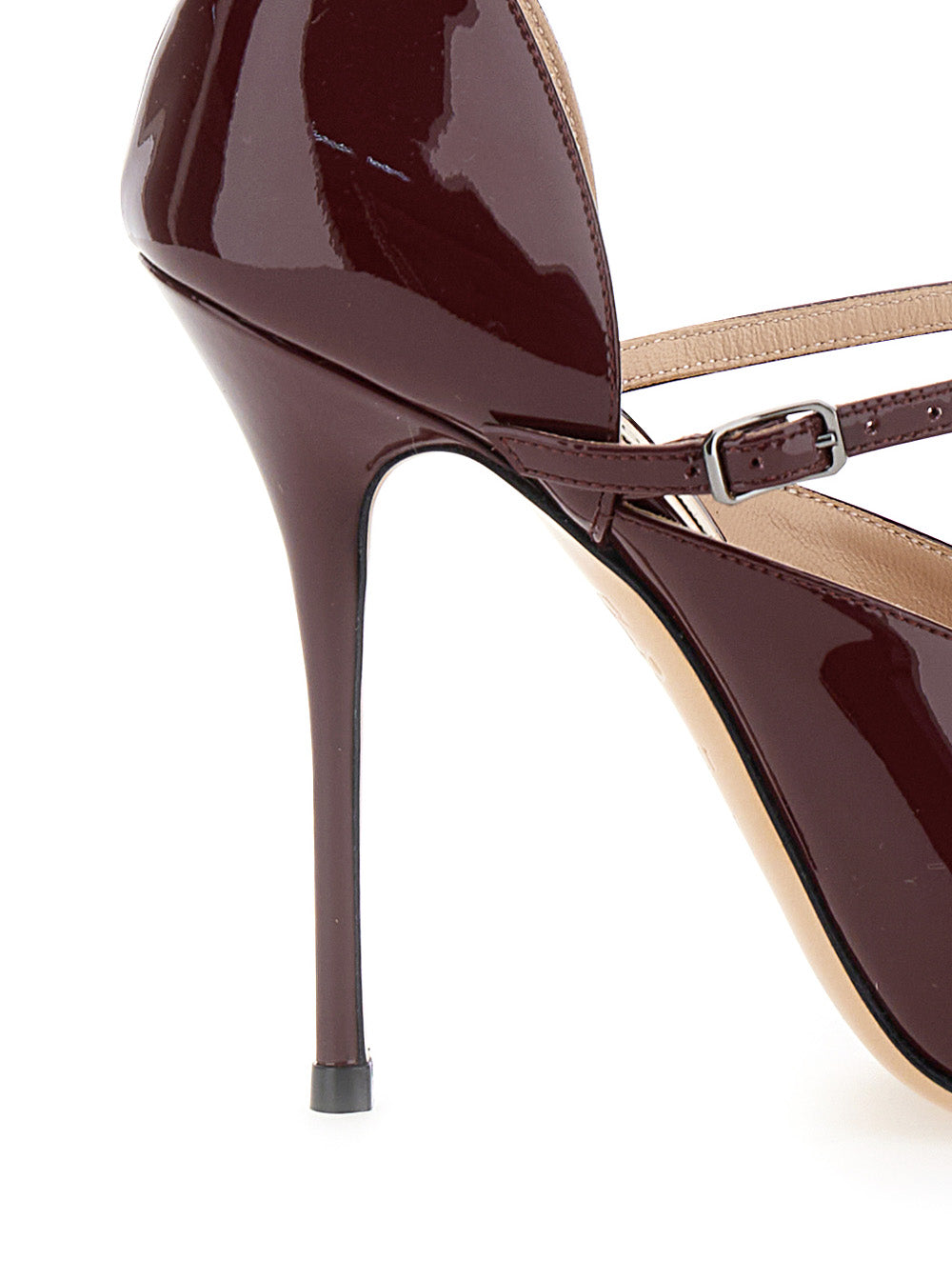 Scarlet Jolly Bordeaux Pumps With Stiletto Heel Patent Leather Woman Calf Heels