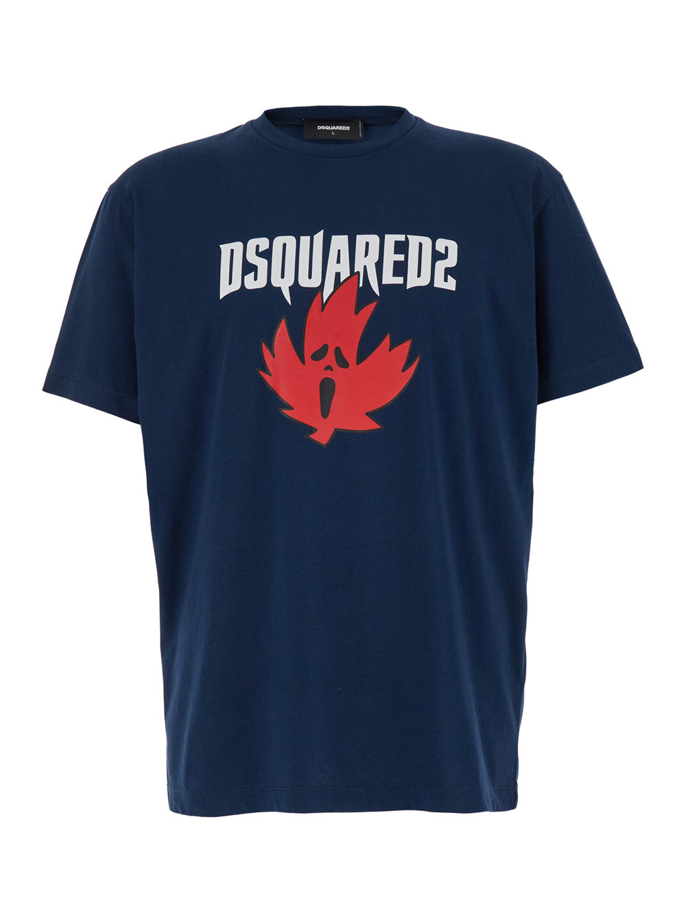 Blue Crewneck T-Shirt Witrh Screaming Maple Cotton Man Blu Tshirts And Polo Shirts