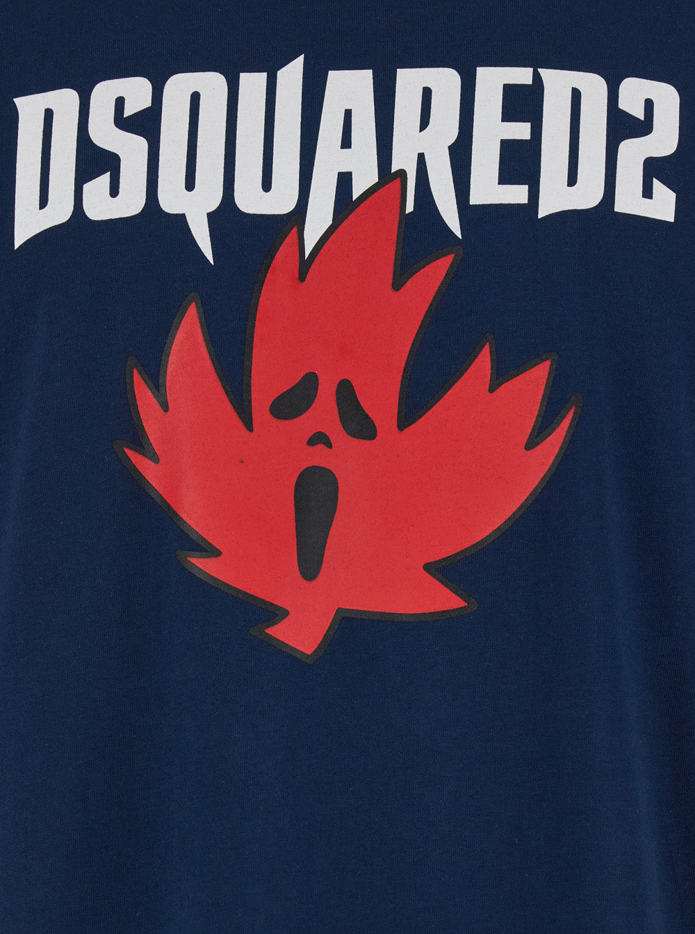Blue Crewneck T-Shirt Witrh Screaming Maple Cotton Man Blu Tshirts And Polo Shirts
