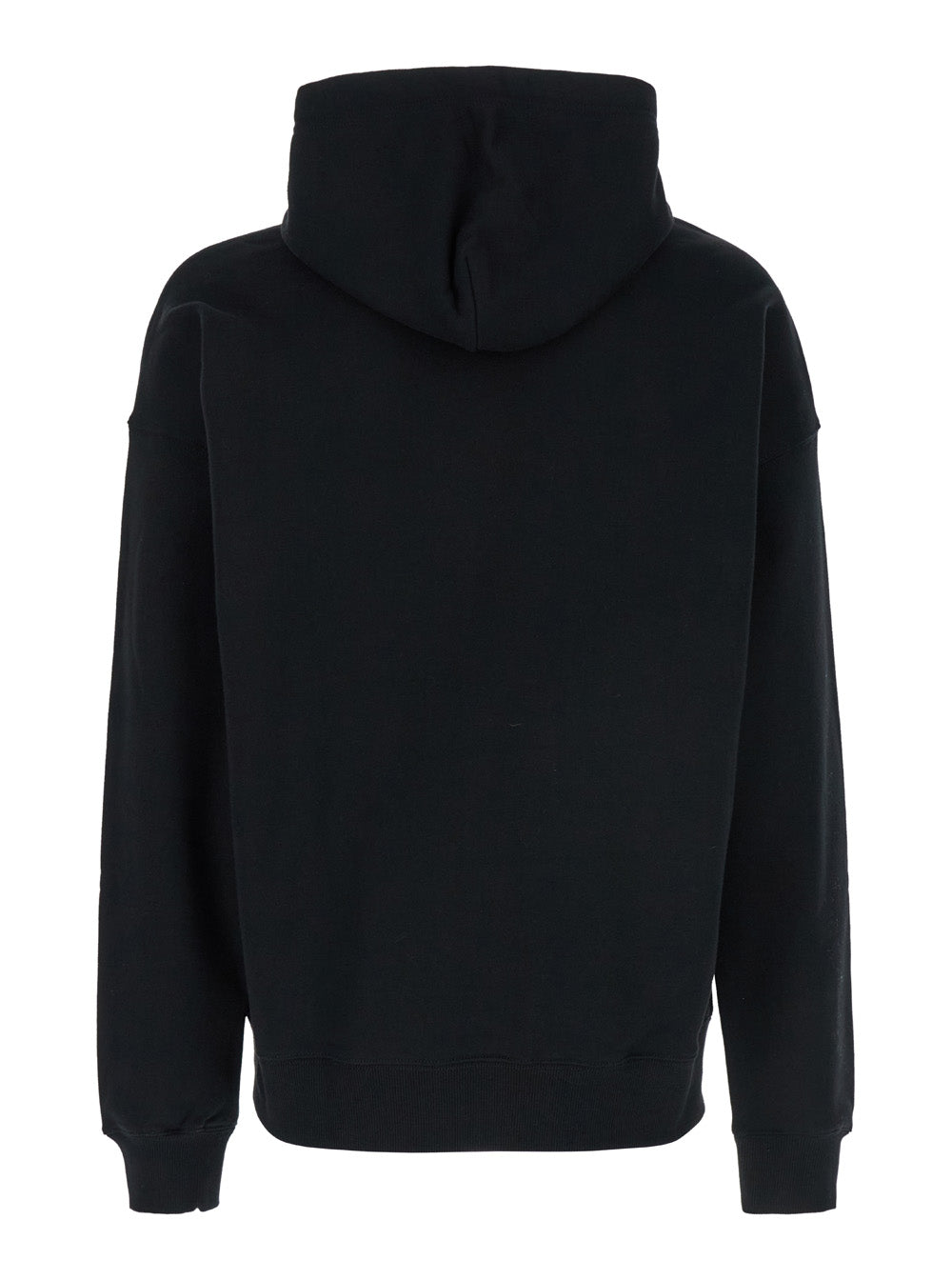 Black Hoodie With D Logo On The Front Cotton Man Sweatshirts