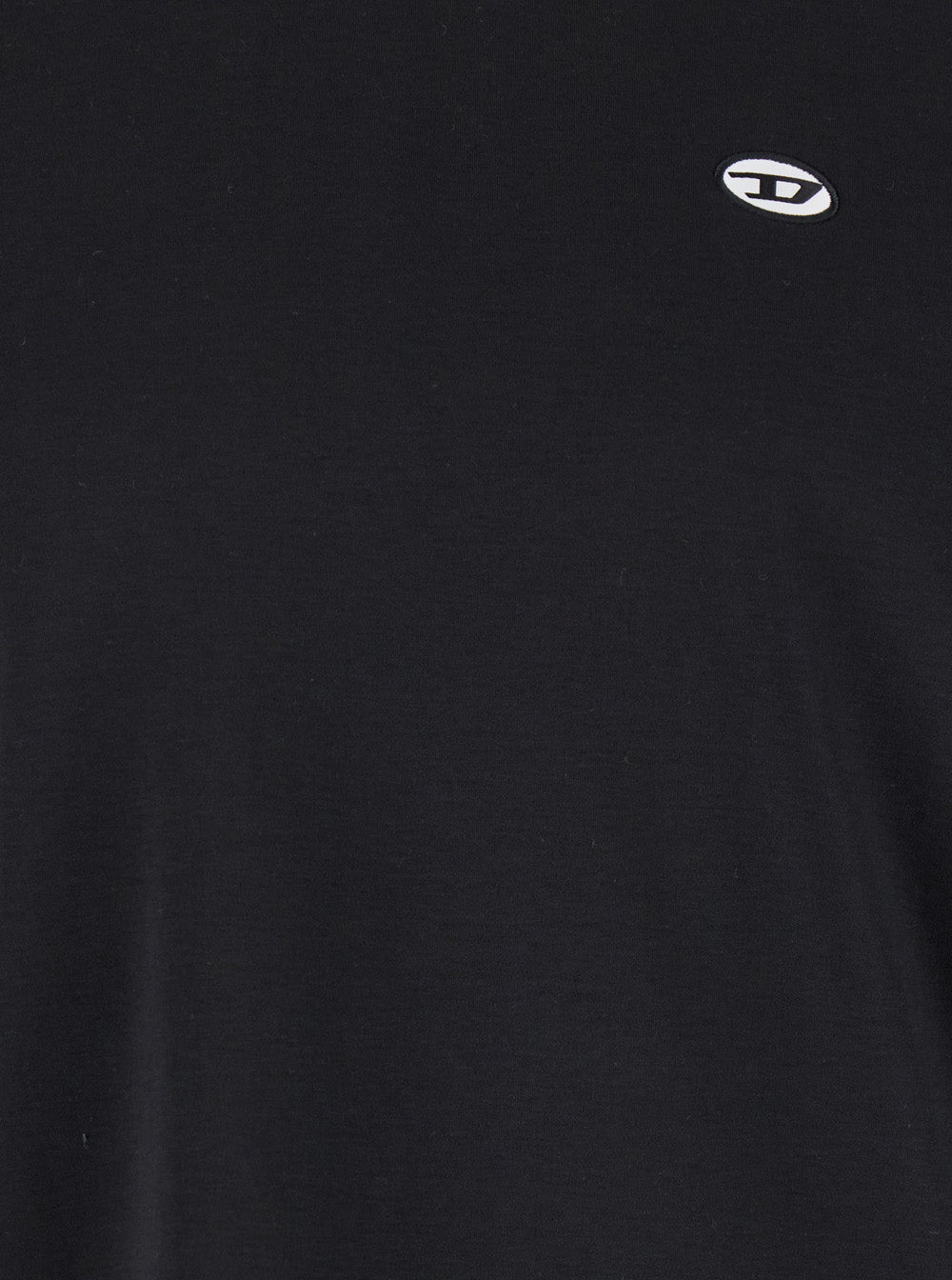 Adjust Black Crewneck T-Shirt With Logo Detail Cotton Man Tshirts And Polo Shirts