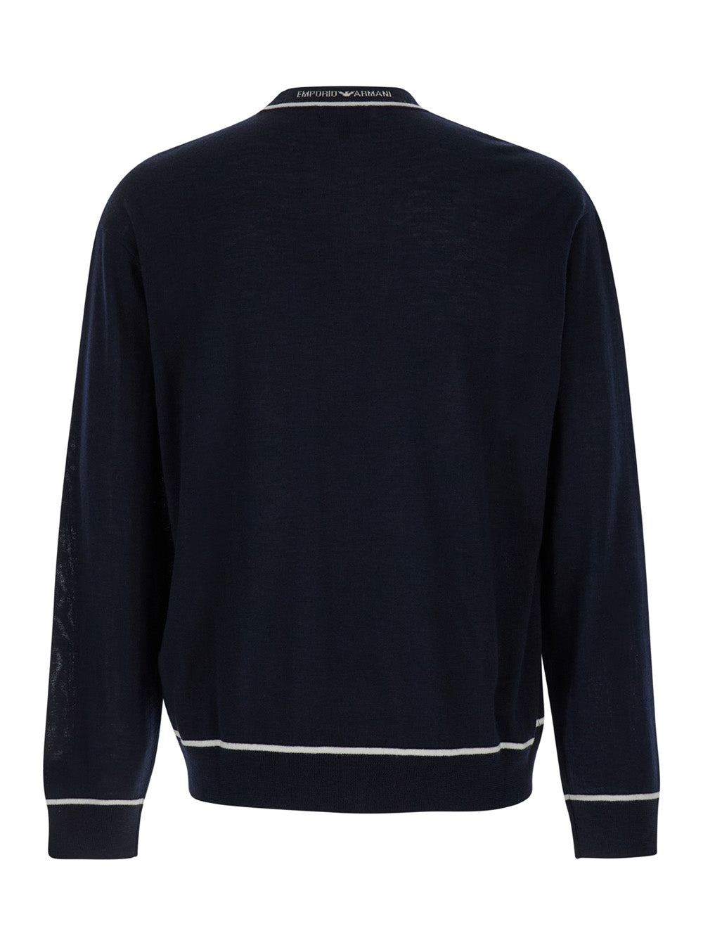 Blue Sweater With Logo Embroidery Wool Woman Blu Virgin Jersey