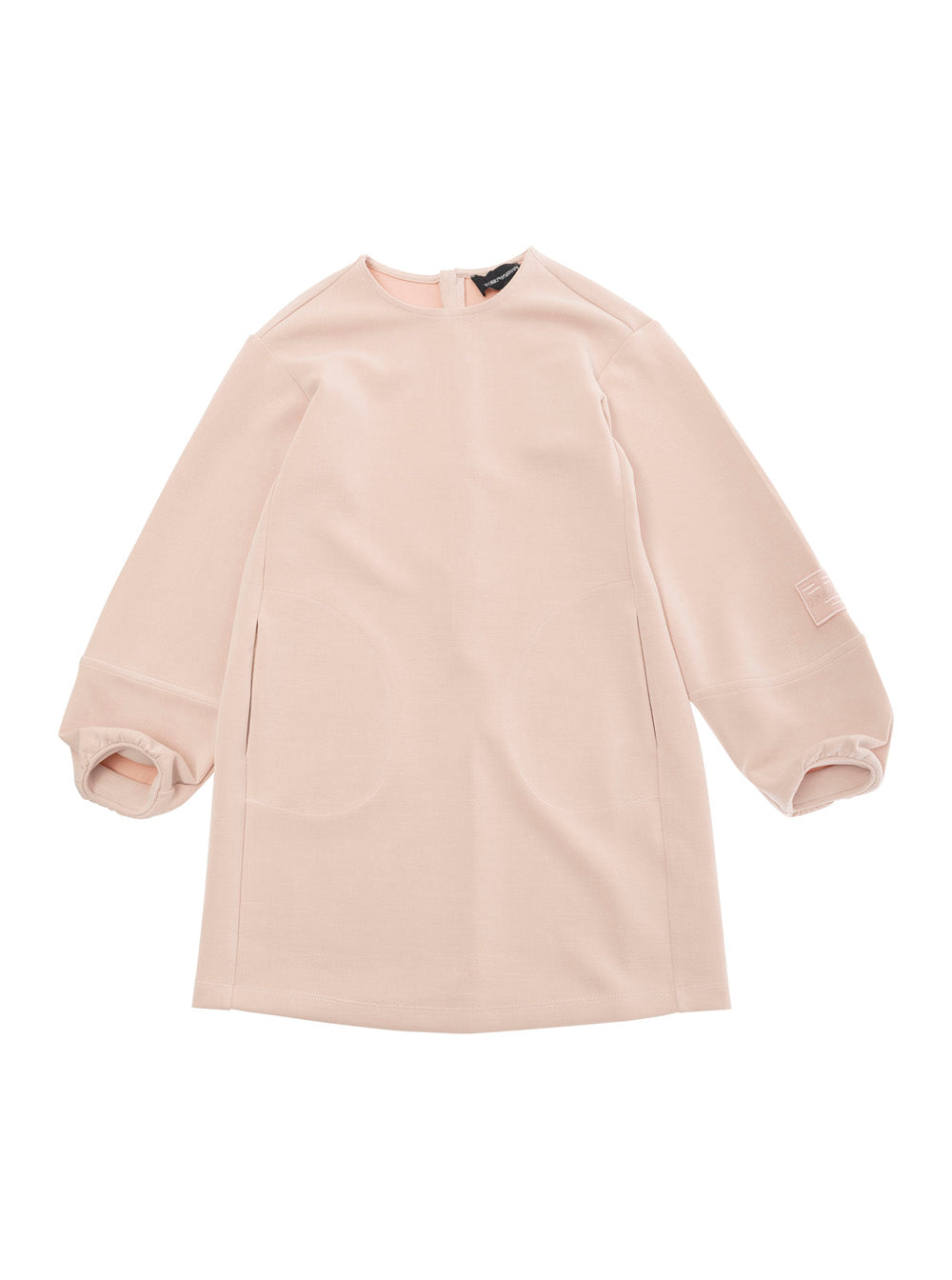 Pink Long Sleeve Dress Fabric Girl Polyester