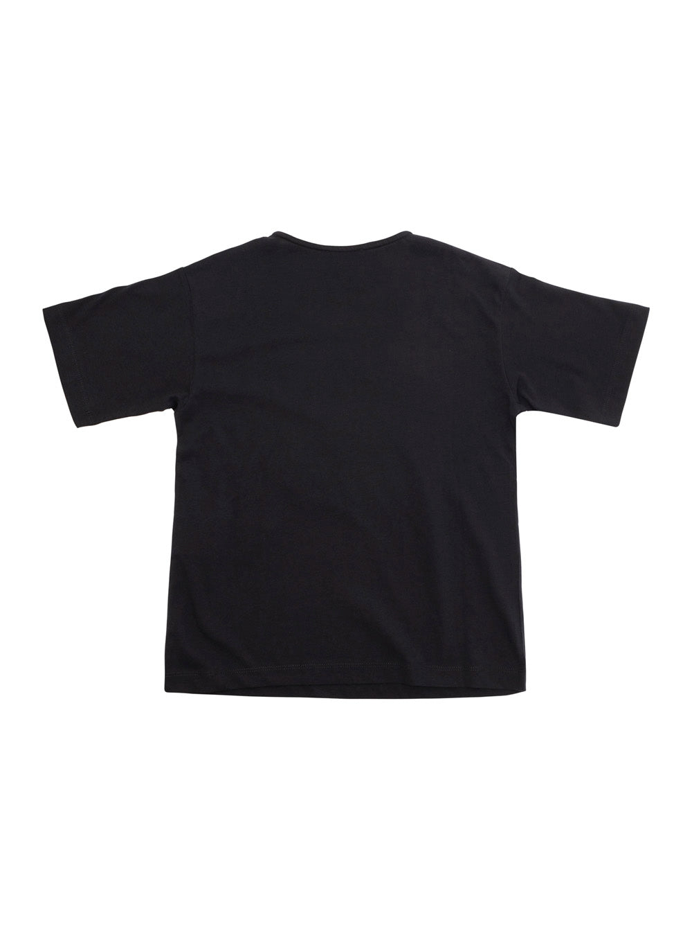Black T-Shirt With Contrasting Logo Lettering Print Cotton Boy Blu Tshirts And Polo Shirts