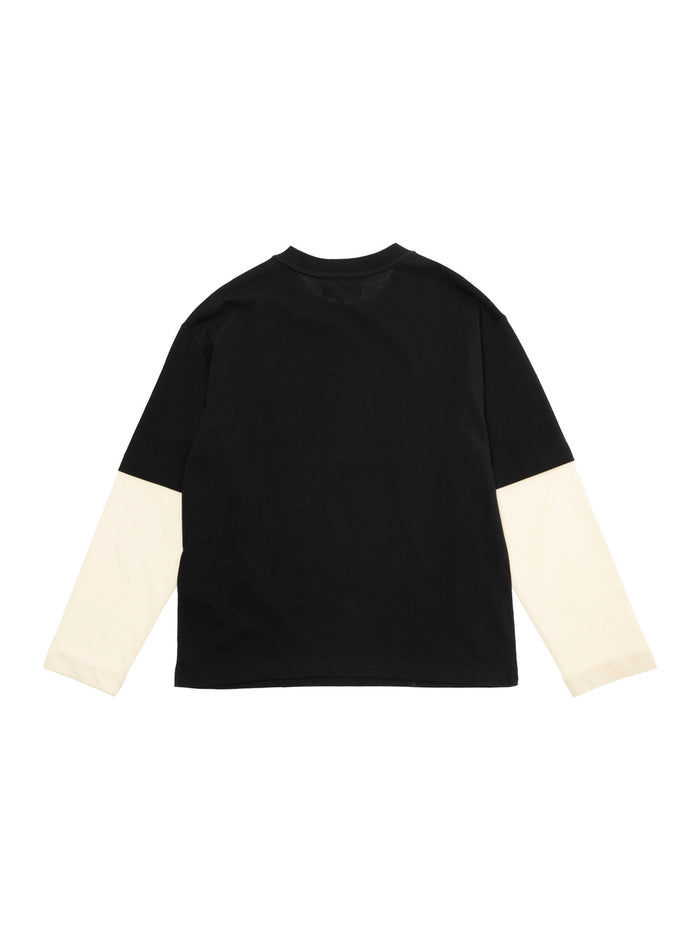 Black And White T-Shirt With Contrasting Logo Print Cotton Boy Tshirts Polo Shirts