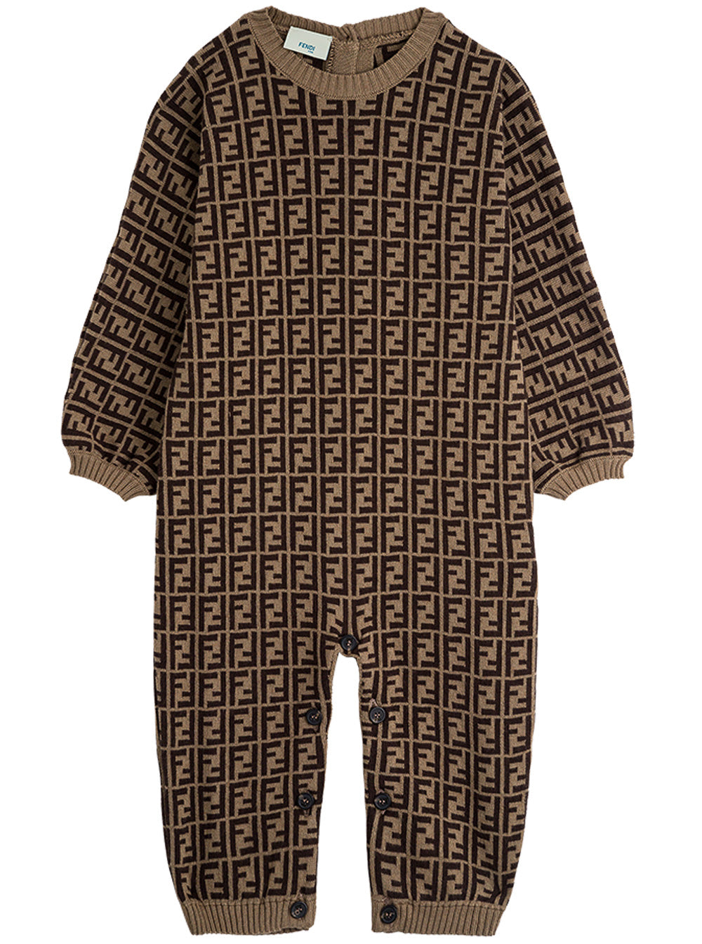 Jersey Ff Onesie Brown Cotton Kashmir Jumpsuits