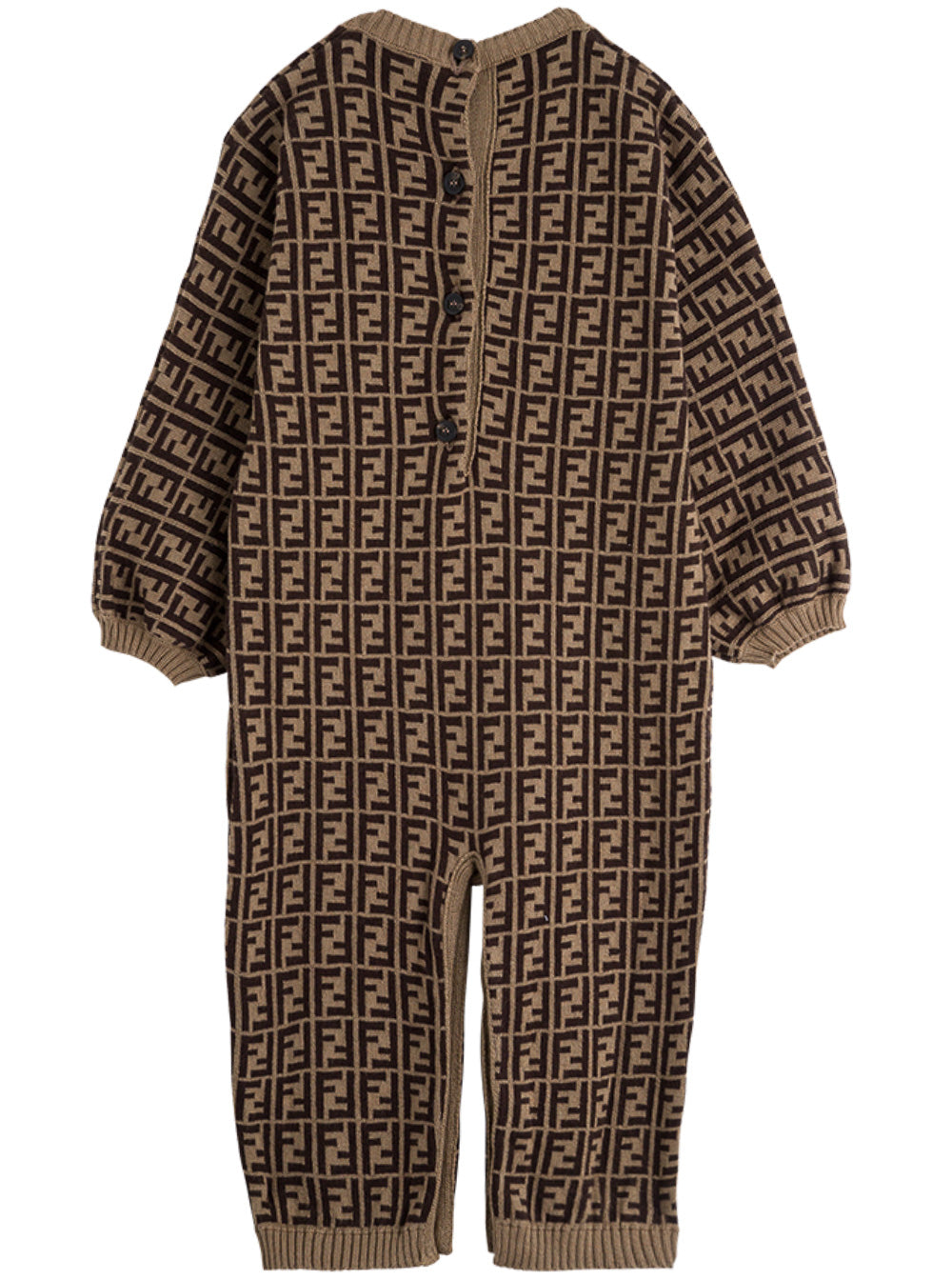 Jersey Ff Onesie Brown Cotton Kashmir Jumpsuits