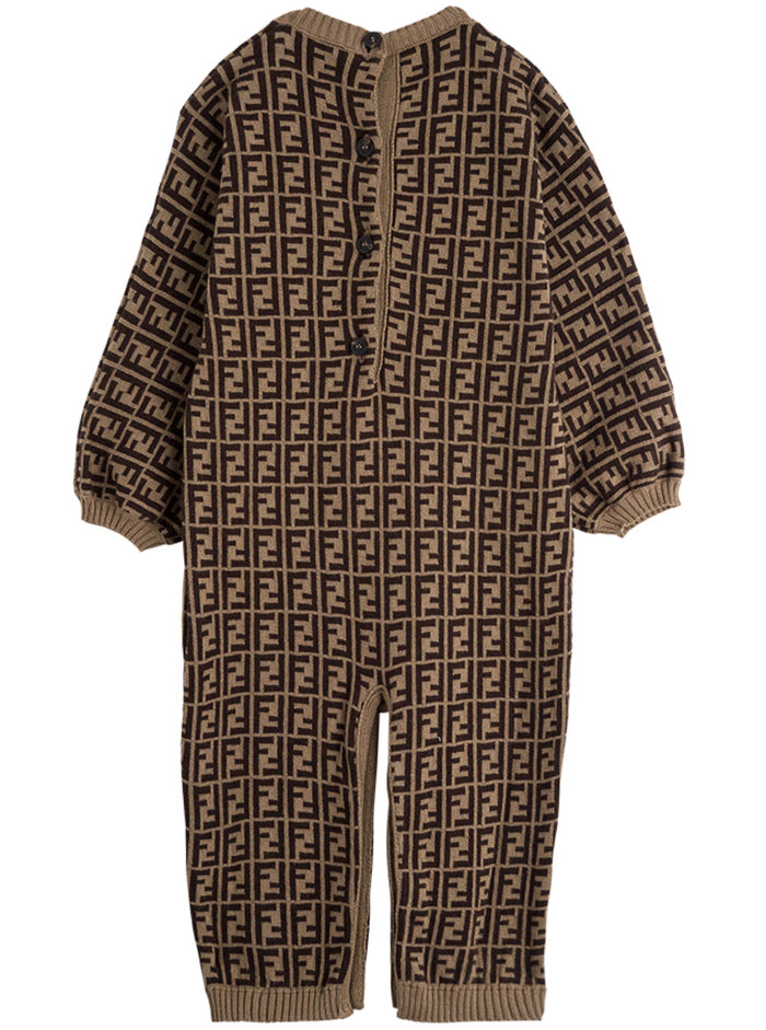 Jersey Ff Onesie Brown Cotton Kashmir Jumpsuits