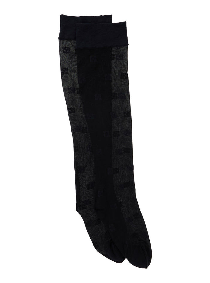 Butterfly Lace Socks Black Recycled Polyamide Elastane Underwear