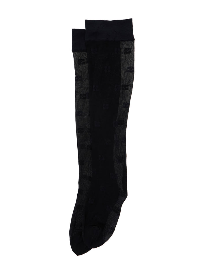 Butterfly Lace Socks Black Recycled Polyamide Elastane Underwear