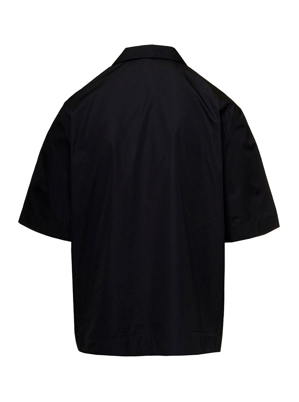 Black Hawaii Shirt With Contrasting Lettering Cotton Man Givenchy And Blouses
