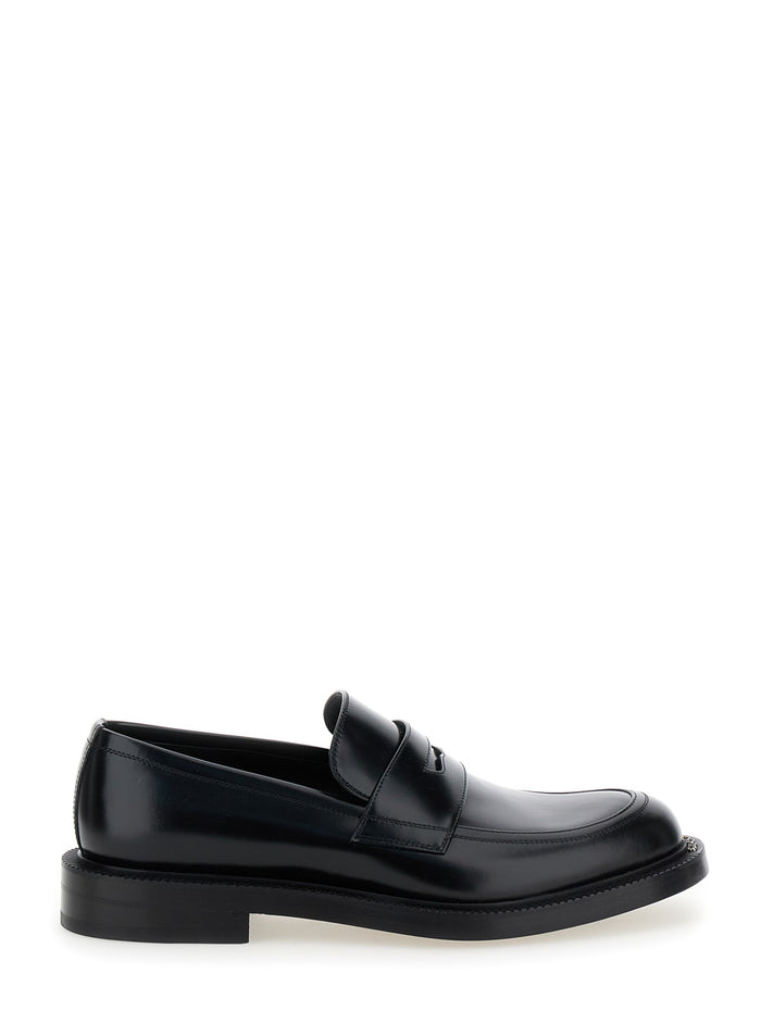 Henry Black Loafers Smooth Leather Man Calf Skin/lamb Skin