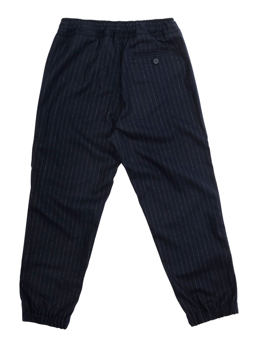 Blue Pants With Logo Lettering On The Front And All-Over Striped Motif Viscose Blend Stretch Boy Blu Polyester Elastane Trousers