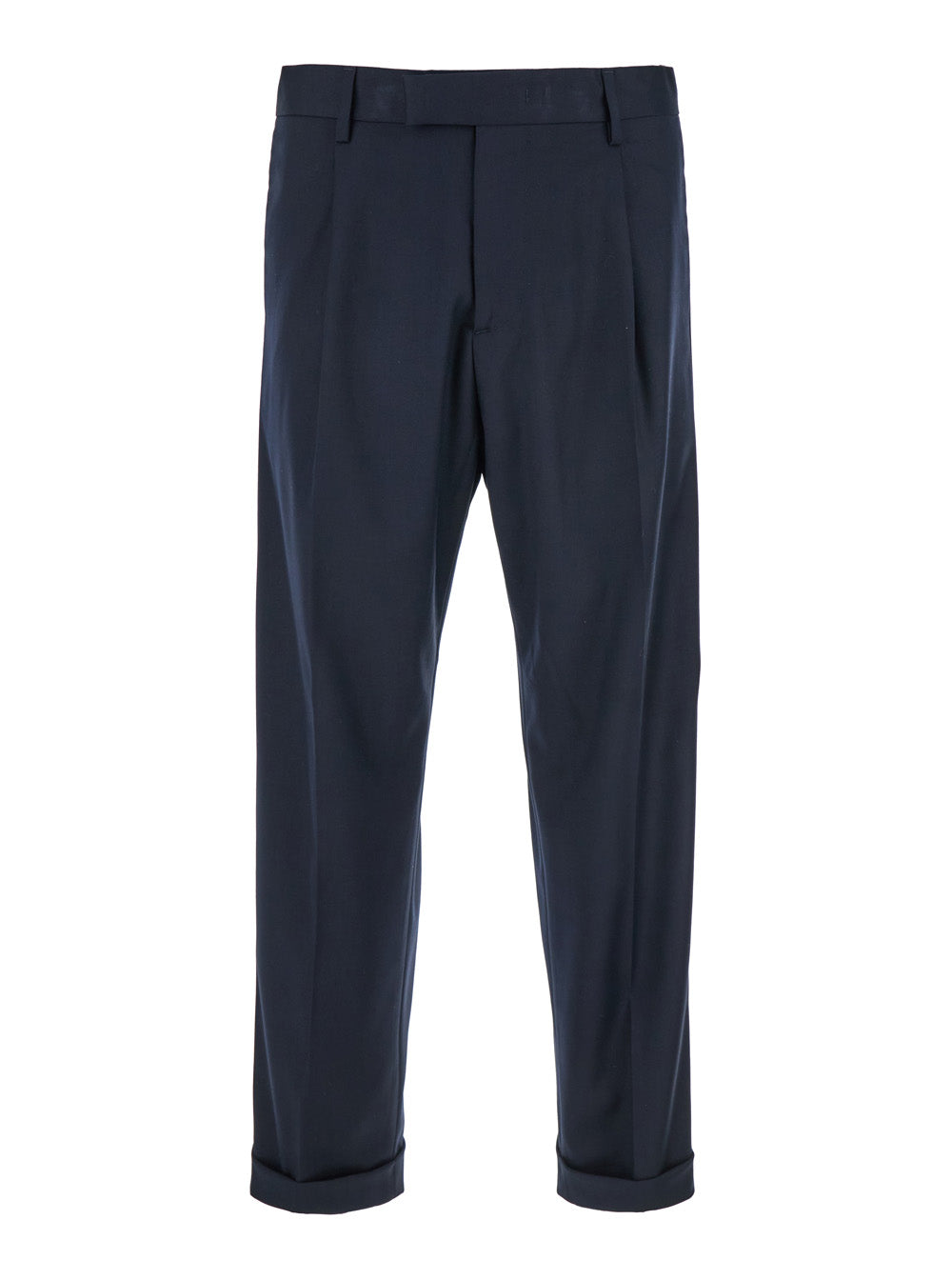 Kim Luxor Blue Plissed Pants Tech Fabric Woman Blu Polyester Viscose Elastane Trousers