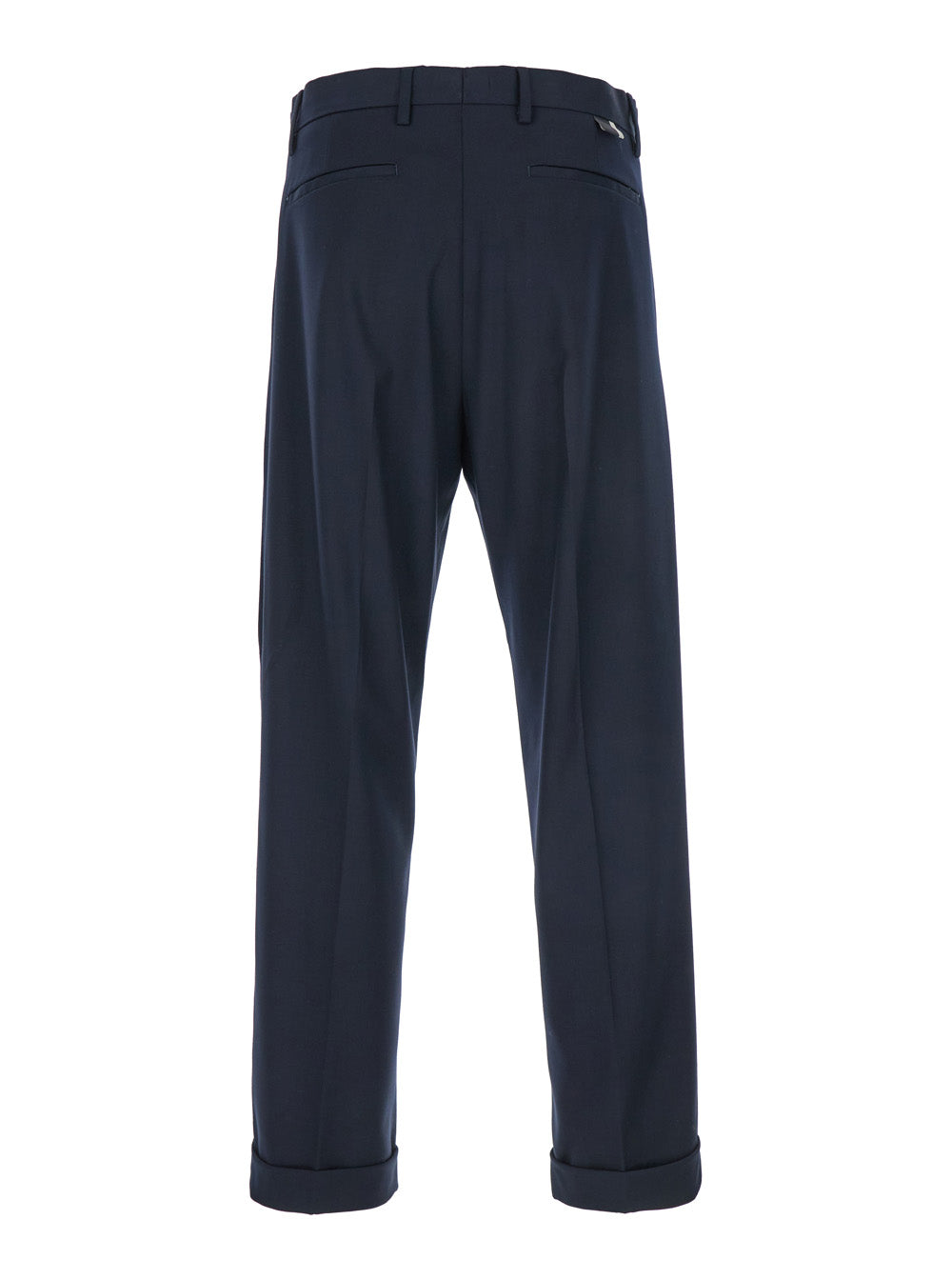 Kim Luxor Blue Plissed Pants Tech Fabric Woman Blu Polyester Viscose Elastane Trousers