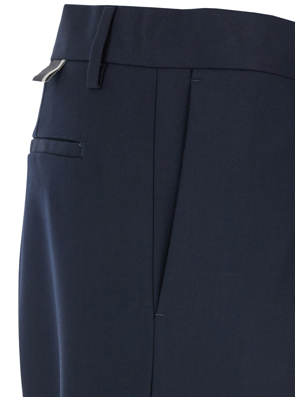 Kim Luxor Blue Plissed Pants Tech Fabric Woman Blu Polyester Viscose Elastane Trousers