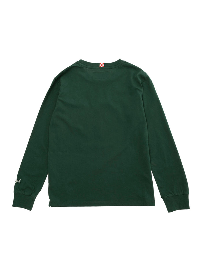 Luton Green Long-Sleeve T-Shirt With Snoopy Winter Mood Print Wool Blend Boy Jersey