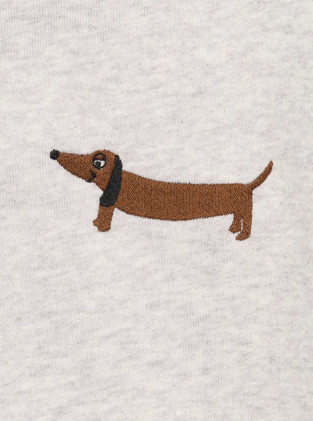 Grey Crewneck Sweatshirt With Embroidered Detail On The Front Cotton Boy Organic Sweatshirts