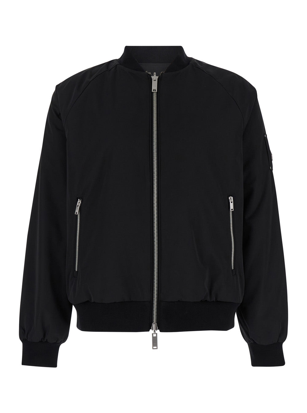 Bunny Black Reversible Jacket With Front Zip And Logo Patch Polyester Man
