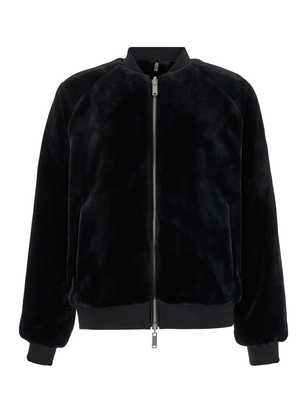 Bunny Black Reversible Jacket With Front Zip And Logo Patch Polyester Man