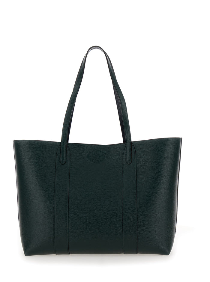 Bayswater Small Green Tote Bag With Postmans Lock Closure Leather Woman Bovine