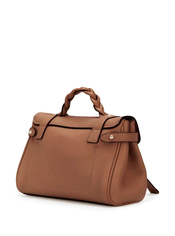 Mini Alexa Heavy Brown Crossbody Bag Leather Woman Bovine Hand