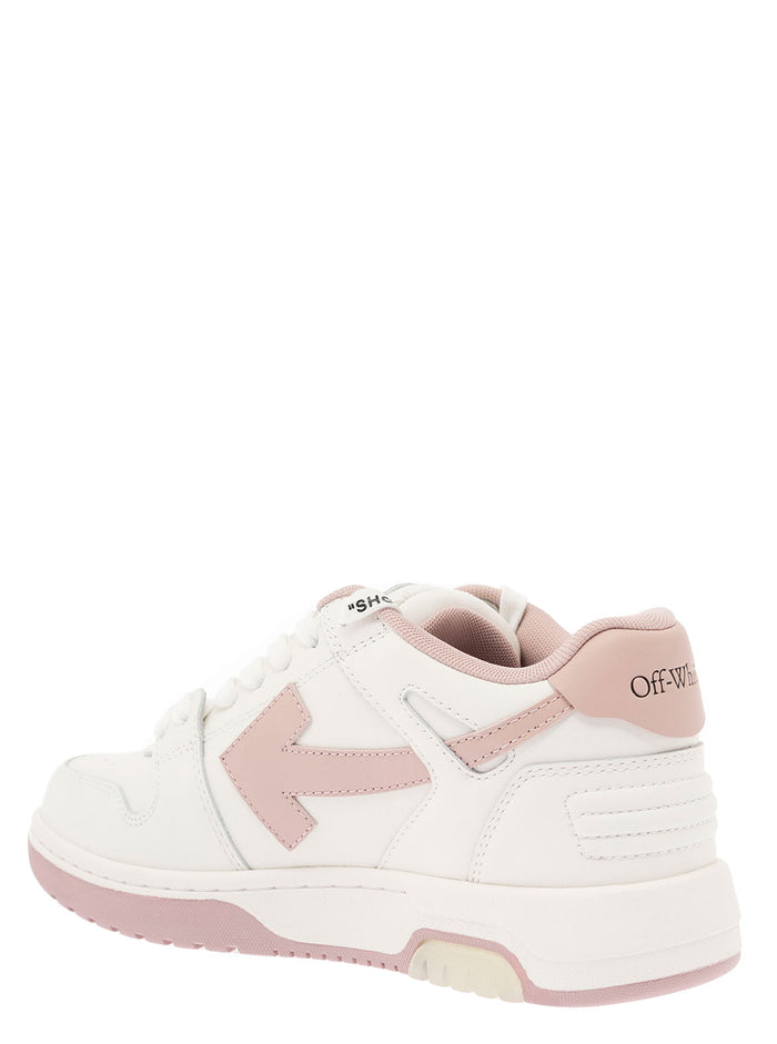 Out Of Office Calf Leather White Pink Polyester Sneaker