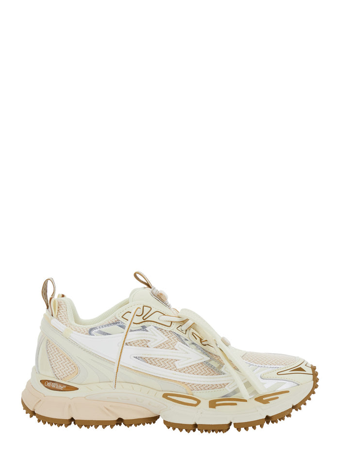 Be Right Back Pink Sneakers With Logo Patch On The Tongue And Arrows Motif Tech Fabric Woman