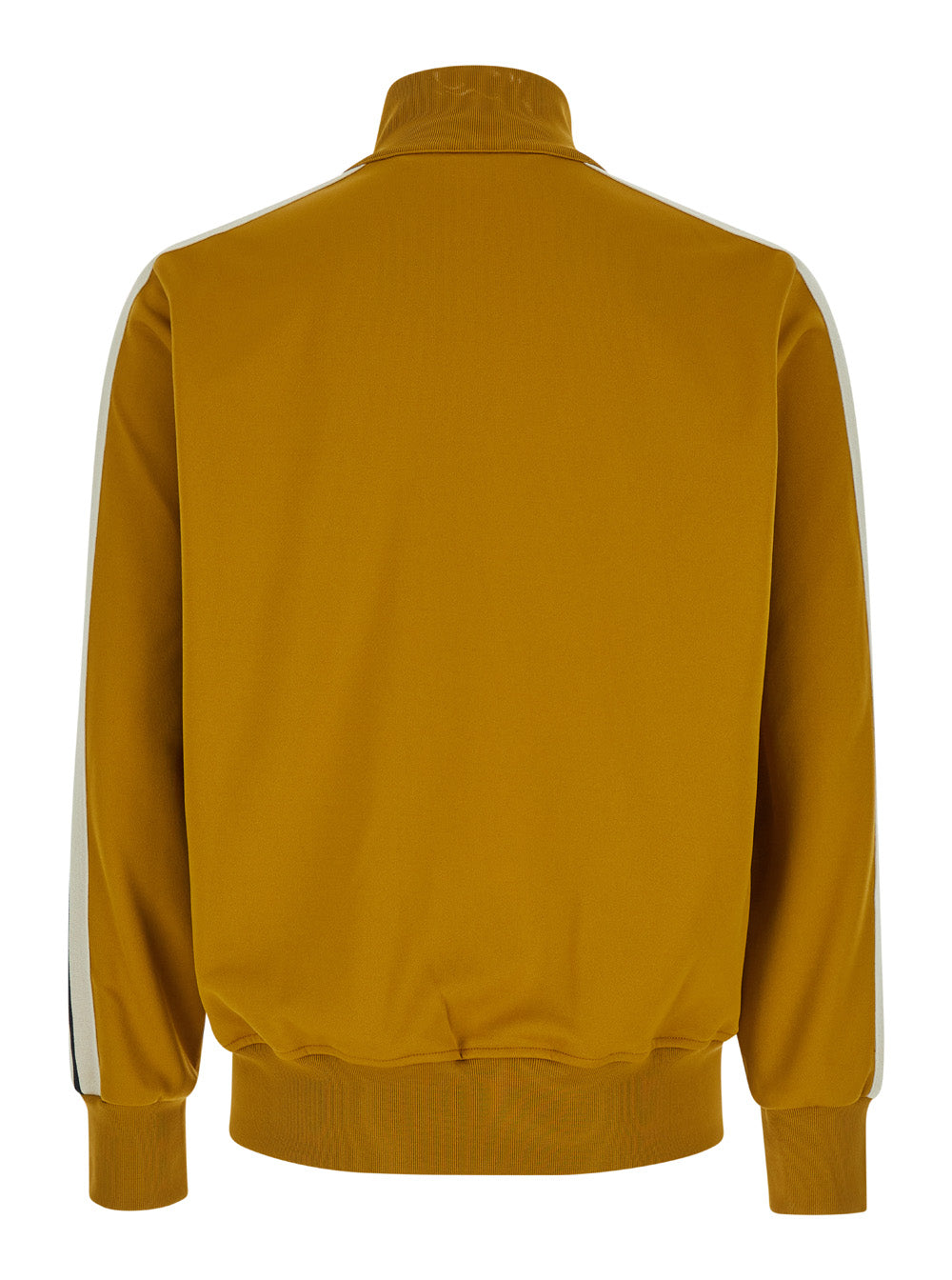 Orange High Neck Sweatshirt With Logo Lettering On The Front Tech Fabric Man Polyester Sweatshirts