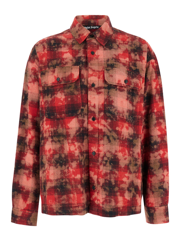 Multicolor Vintage Check Motiv Shirt Cotton Blend Man Polyester And Blouses