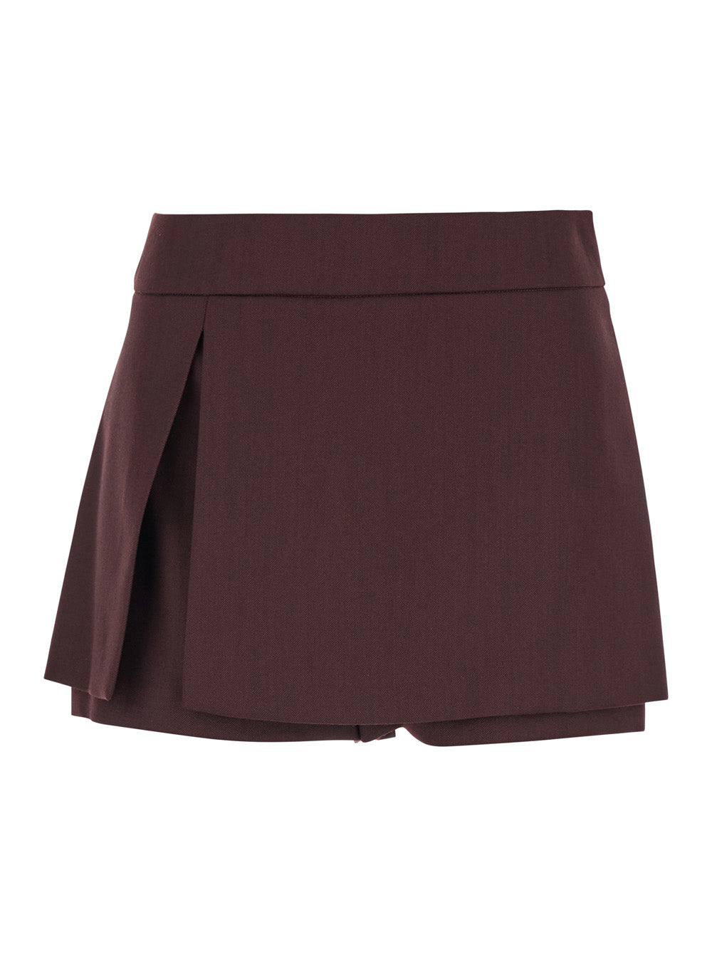 Novalis Bordeaux Skirt With Side Slit Wool Blend Woman