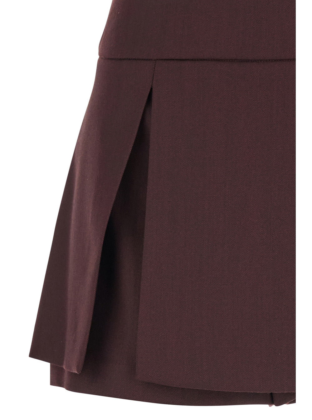 Novalis Bordeaux Skirt With Side Slit Wool Blend Woman