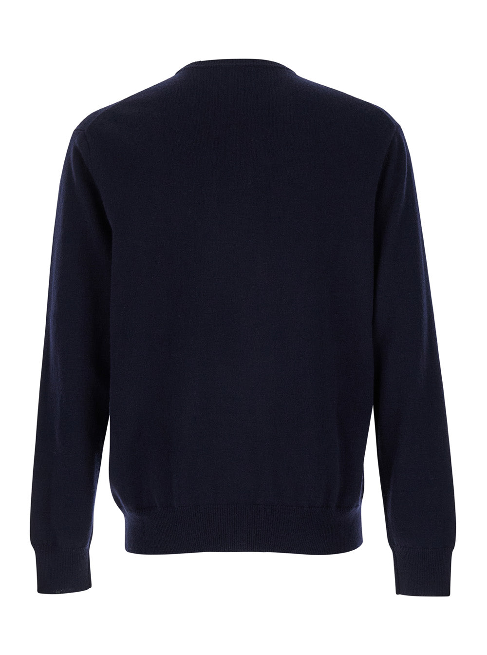 Blue Crewneck Long Sleeve Sweater in Cashmere Man Blu Jersey