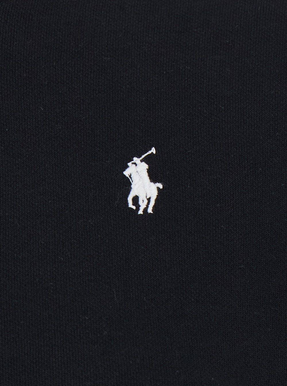 Black Crewneck Sweatshirt With Pony Detail On The Front Cotton Blend Woman Polyester Sweatshirts