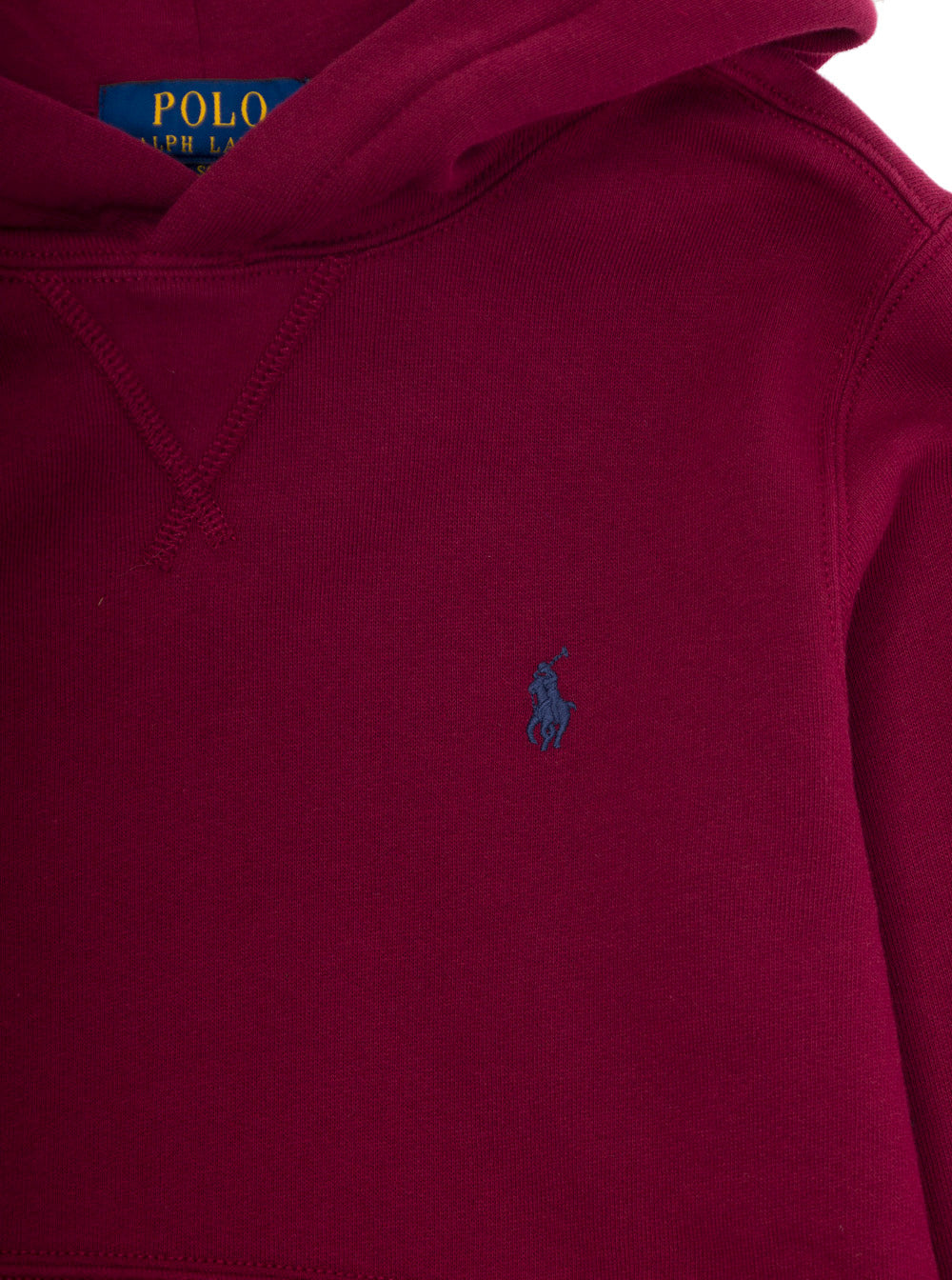 Bordeaux Hoodie With Pony Embroidery Cotton Blend Boy Polyester Sweatshirts