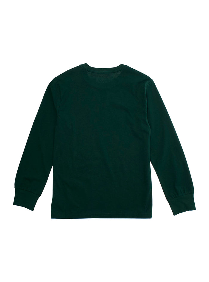 Green Long Sleeve T-Shirt With Polo Bear Print Cotton Boy Jersey