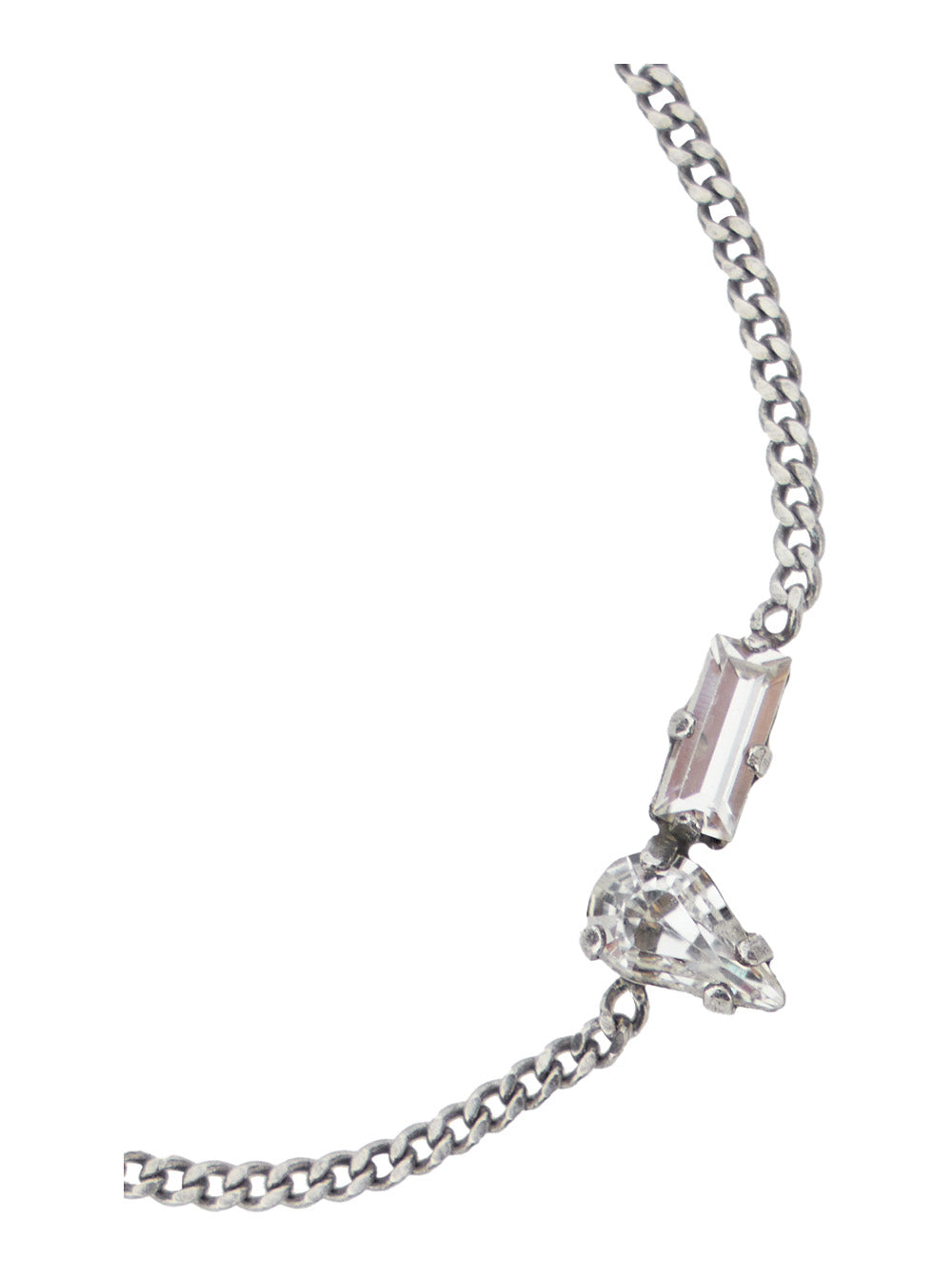 Opyum Silver-Colored Bracelet With Rhinestone And Charm Brass Man Metallic