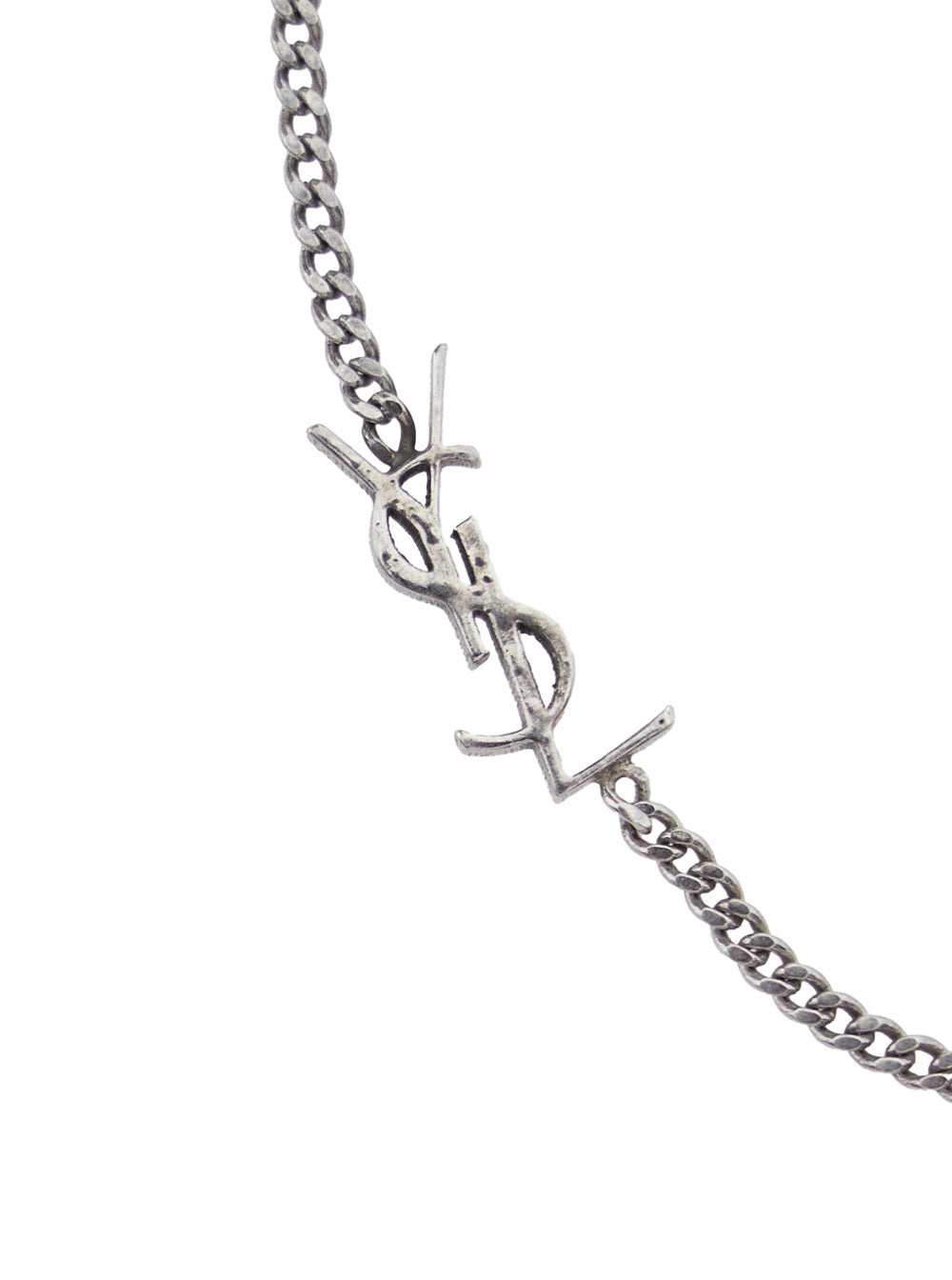 Opyum Silver-Colored Bracelet With Rhinestone And Charm Brass Man Metallic