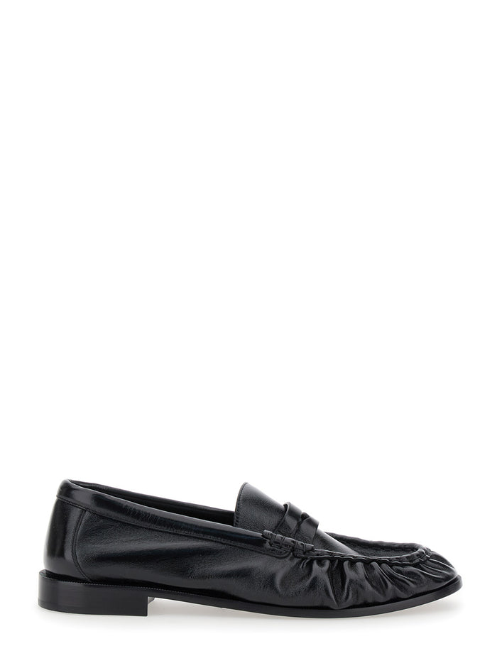 Black Loafers With Cassandre Leather Man
