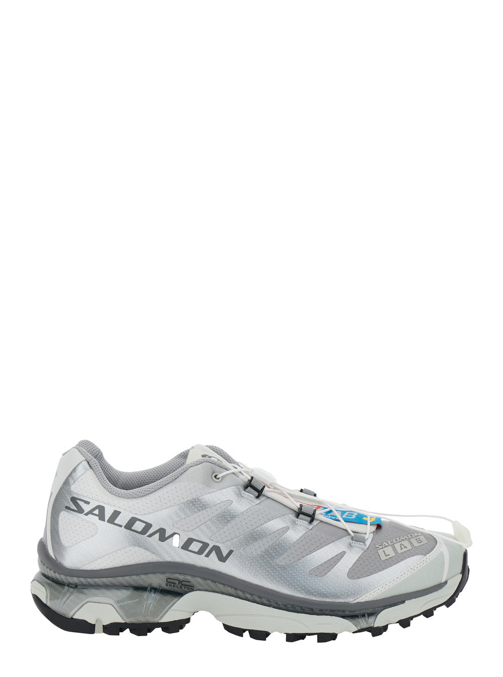 Xt-6 S-Lab Silver Sneakers With Drawstring Mesh And Tech Fabric Metallic
