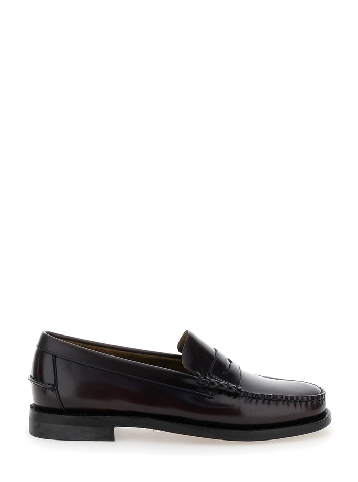 Bordeaux Pull-On Loafers Leather Man
